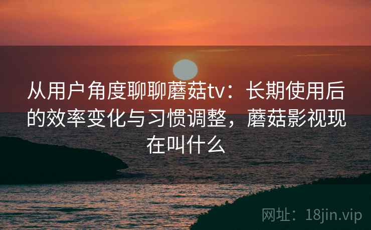 从用户角度聊聊蘑菇tv:长期使用后的效率变化与习惯调整,蘑菇影视现在叫什么 第2张 从用户角度聊聊蘑菇tv:长期使用后的效率变化与习惯调整,蘑菇影视现在叫什么 第2张