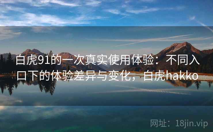 白虎91的一次真实使用体验：不同入口下的体验差异与变化，白虎hakko