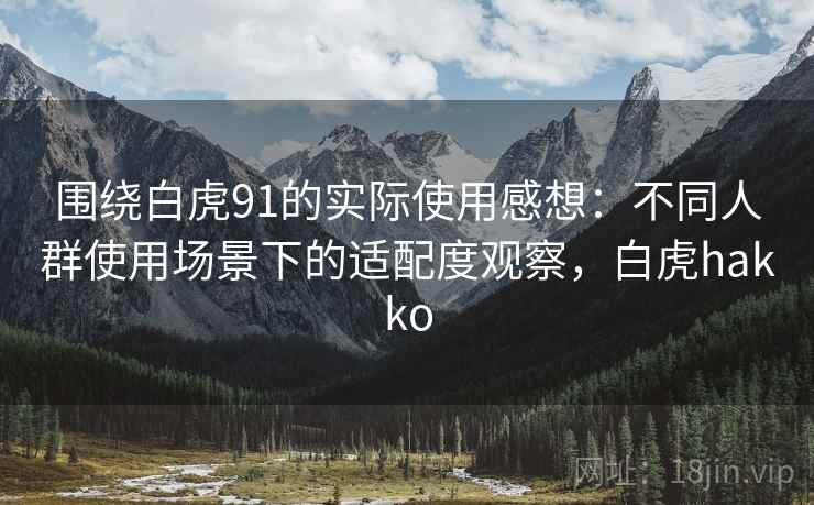 围绕白虎91的实际使用感想：不同人群使用场景下的适配度观察，白虎hakko