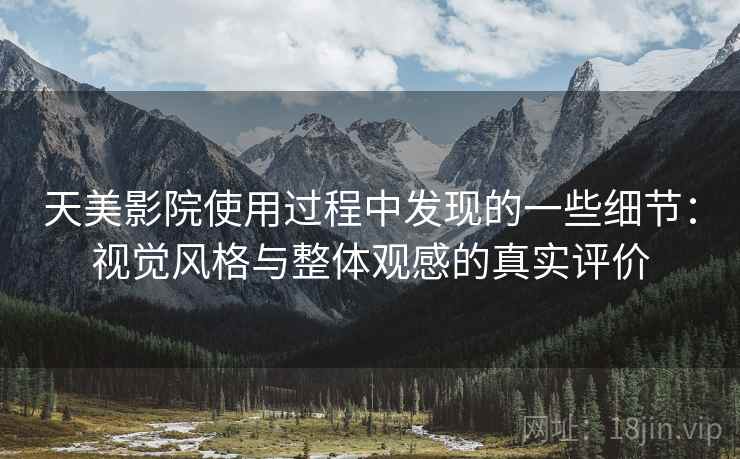 天美影院使用过程中发现的一些细节：视觉风格与整体观感的真实评价