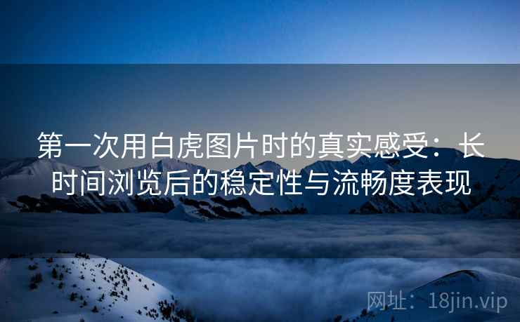 第一次用白虎图片时的真实感受：长时间浏览后的稳定性与流畅度表现