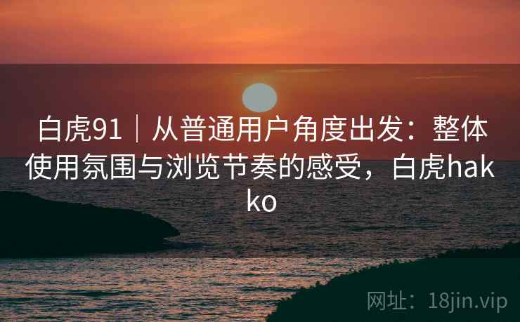 白虎91｜从普通用户角度出发：整体使用氛围与浏览节奏的感受，白虎hakko