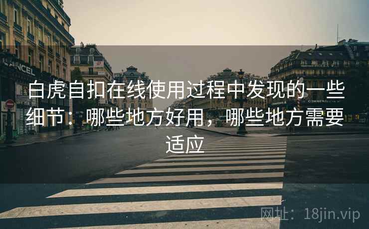 白虎自扣在线使用过程中发现的一些细节:哪些地方好用,哪些地方需要适应