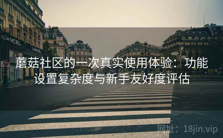 蘑菇社区的一次真实使用体验:功能设置复杂度与新手友好度评估